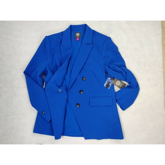 Vince Camuto Womens Blazer Blue Asymmetrical - Picture 8 of 13